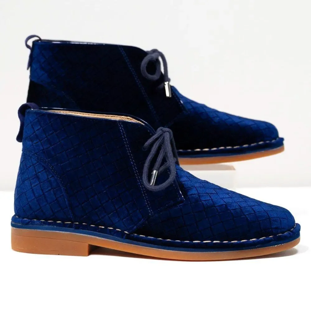 Hush Puppies Cyra Catelyn Navy Velvet Ankle Booties Womens Size 7